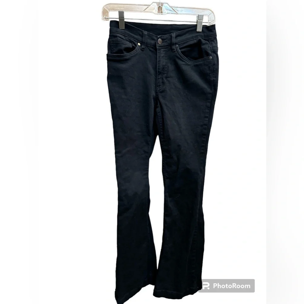 VENUS Women’s Black Cotton Stretch Boot Cut Jeans Festival Concert size 2S EUC